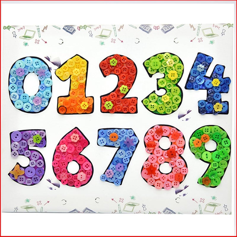 KOVOLALA 500-700Pcs Mixed Style Resin Buttons, Multiple Shapes, Mixed Colors Hand Sewing Craft, DIY Crafts, Kids Handmade Button Painting, DIY Handmade Decoration - Image 4